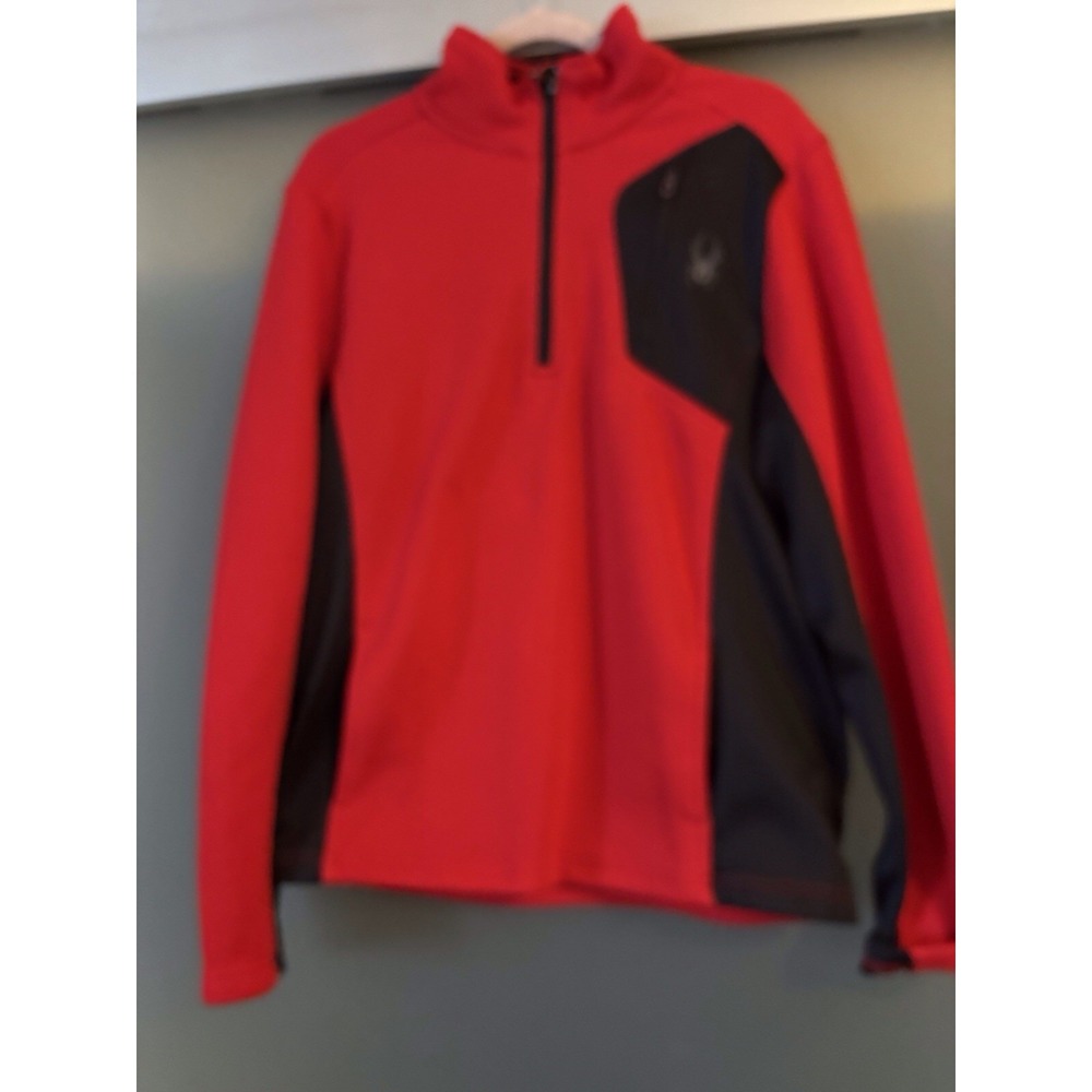 Spyder Men's Raider 1/4 Zip Sweater Red Size Medium‎ - Picture 2 of 8